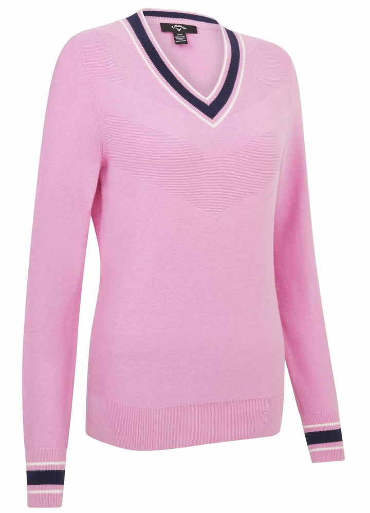 Callaway Pullover Donna V-Neck Chevron Sweat