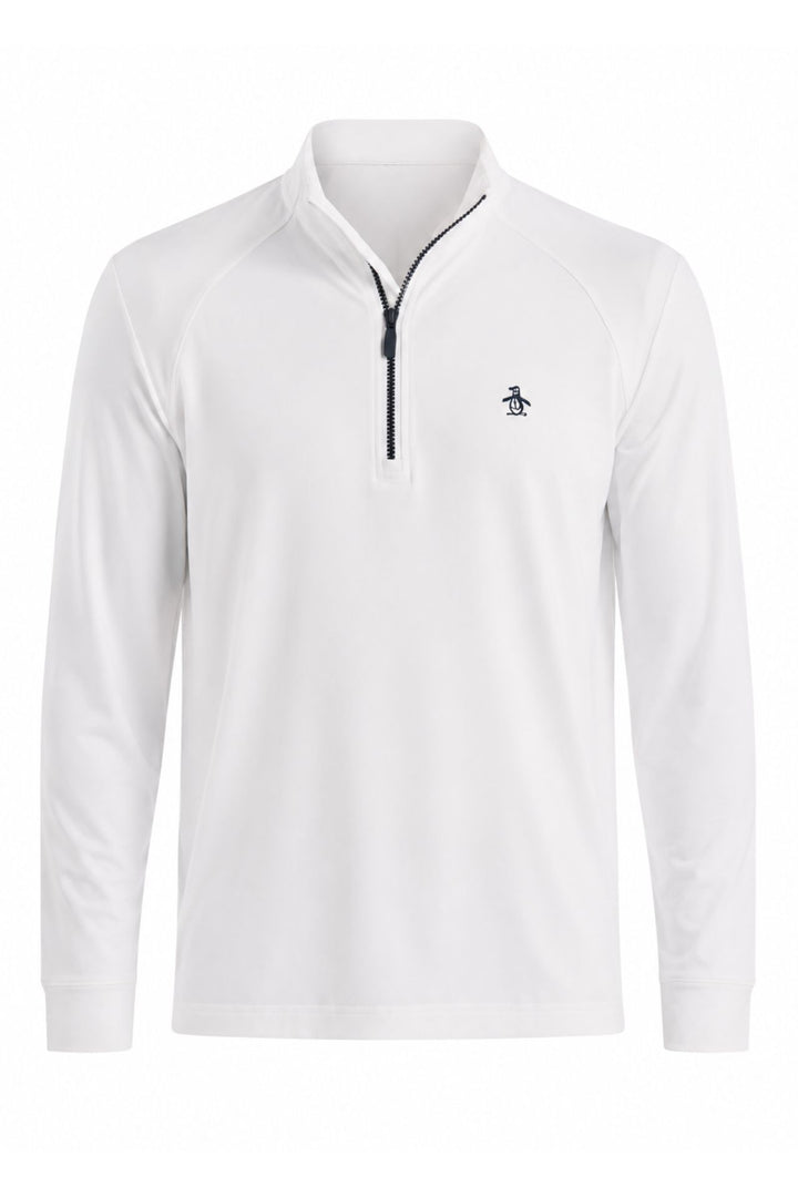 Original Penguin 1/4 Zip Pullover Uomo LS Mixed Media