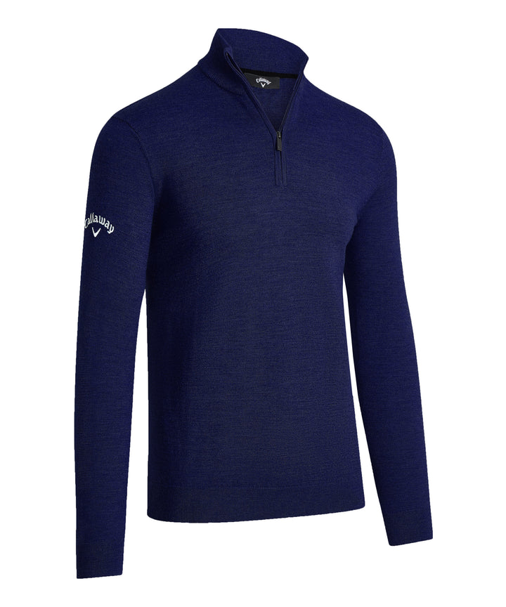 Callaway Pullover Uomo UK L S 1/4 Zip Mock