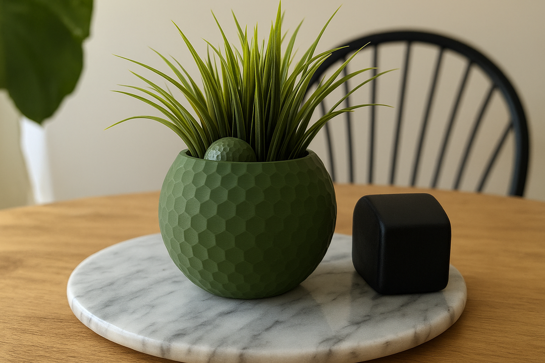 Vaso in Stampa 3D a Forma di Pallina da Golf