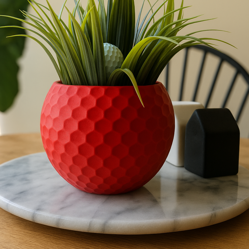 Vaso in Stampa 3D a Forma di Pallina da Golf