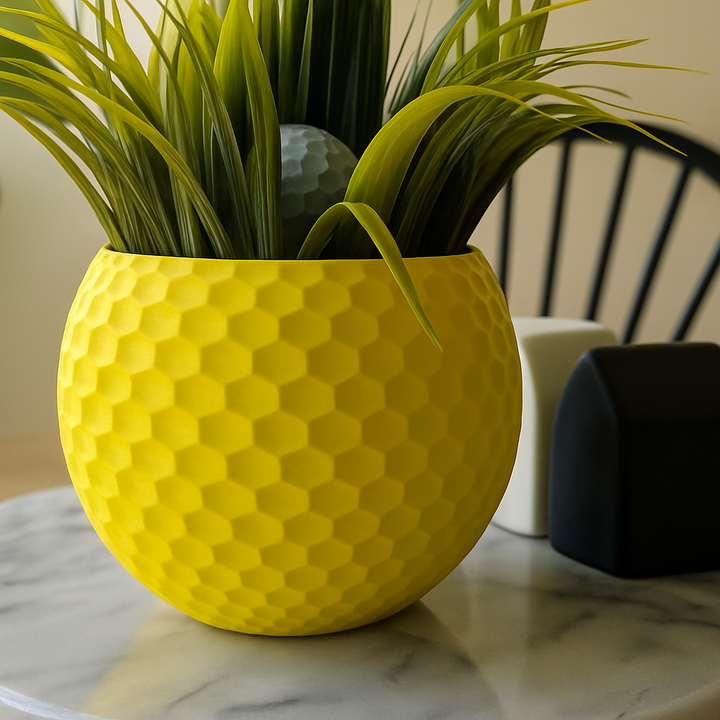 Vaso in Stampa 3D a Forma di Pallina da Golf