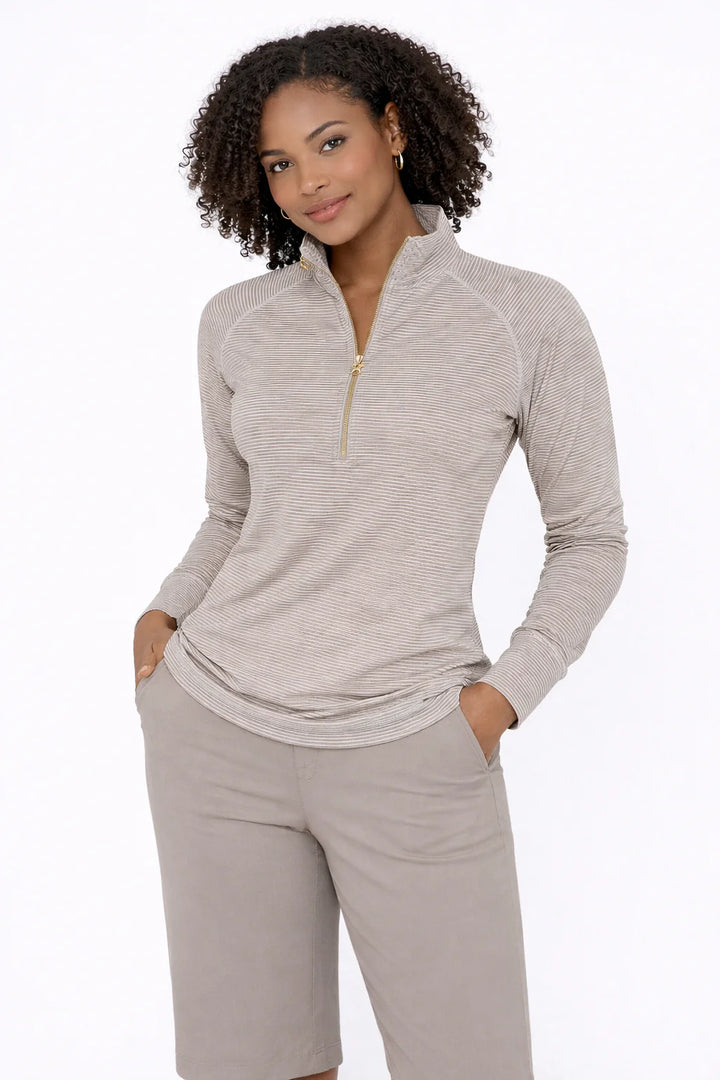 Swing Out Sister Pullover Donna 1/4 Zip Lottie Stripe