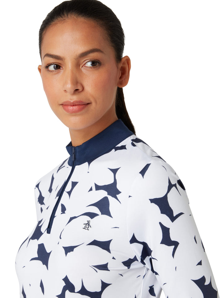 Original Penguin Pullover Donna Riviera Floral Sun Protection