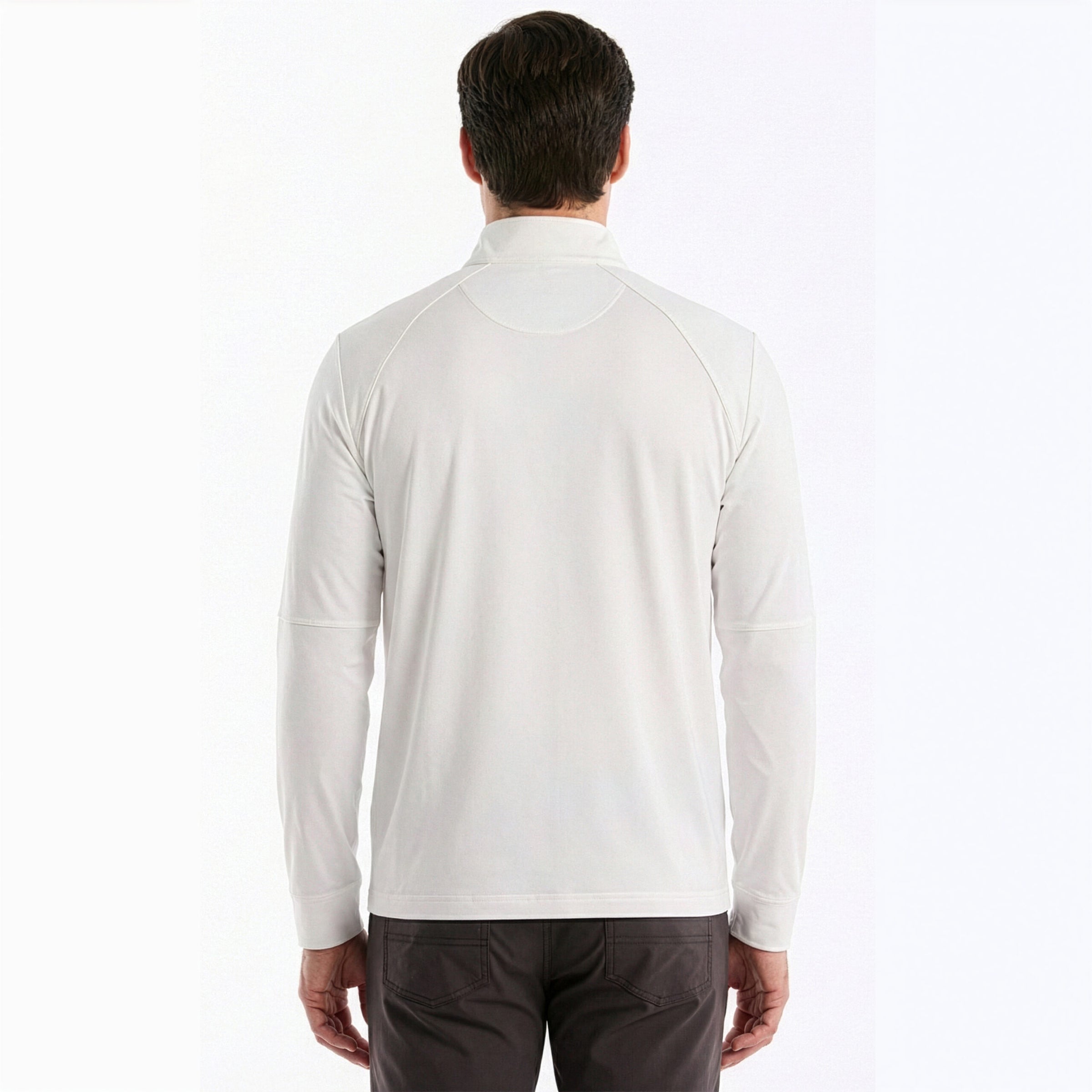 Original Penguin 1/4 Zip Pullover Uomo LS Mixed Media