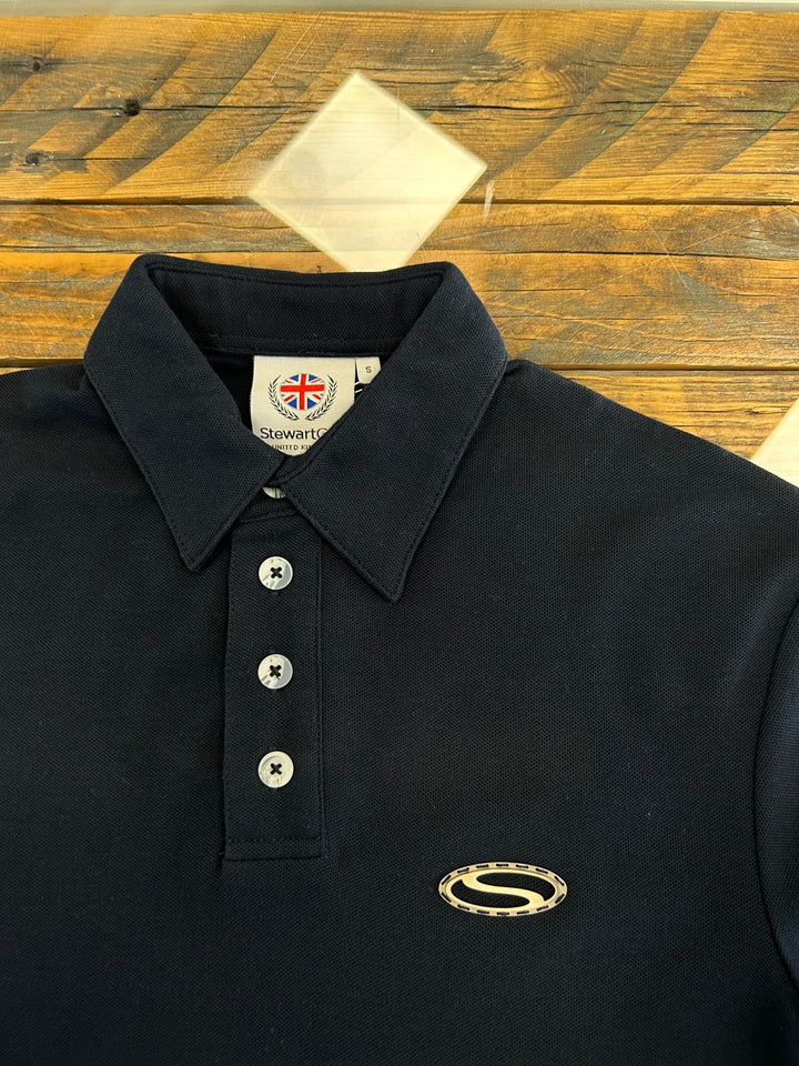 Stewart Polo Uomo Logo Metallico