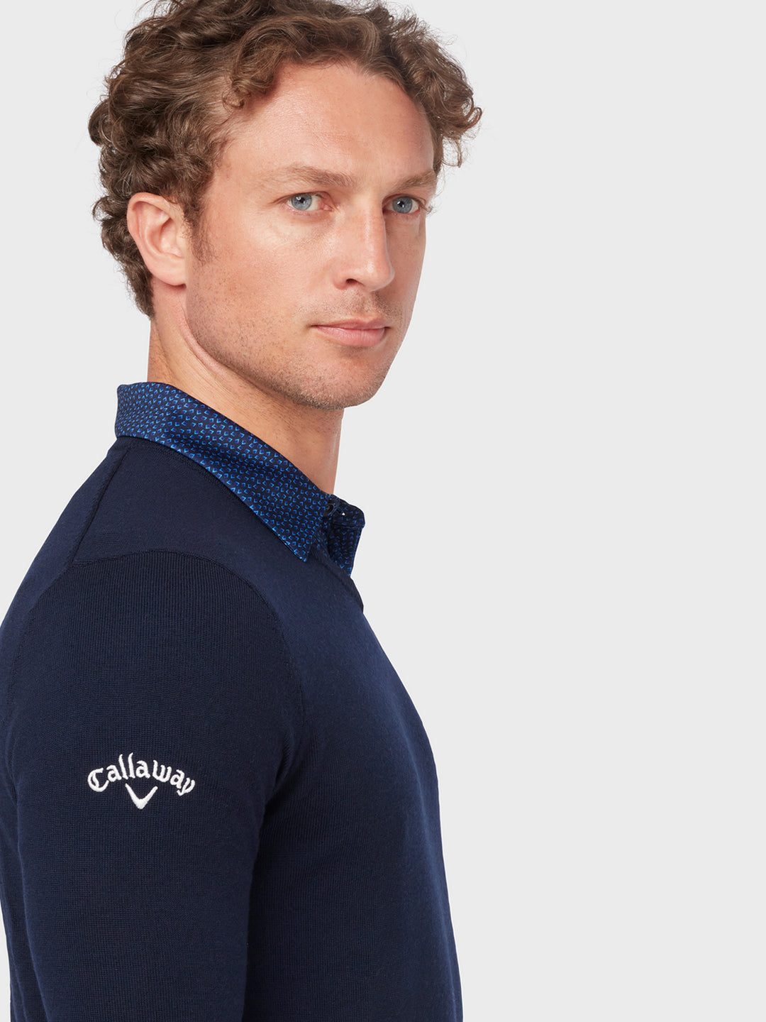 Callaway Pullover Mens UK LS V-Neck Inside